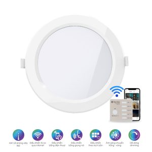 Đèn LED panel tròn đổi màu 135/12W Bluetooth (Model: PT04.BLE 135/12W)