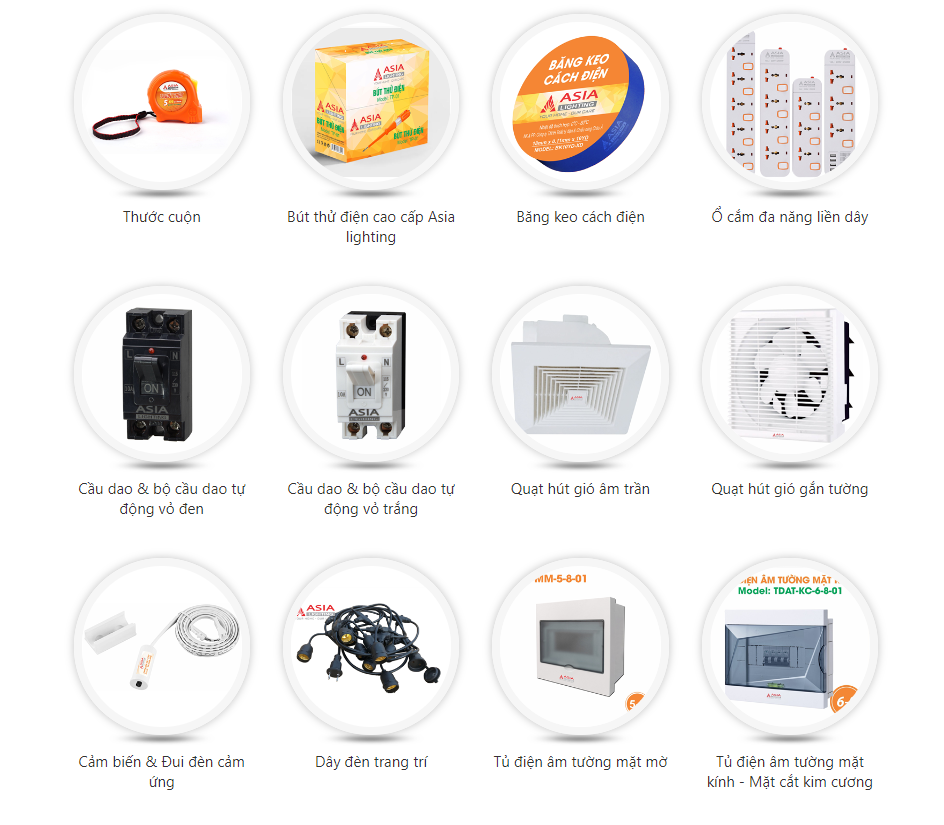 Phân phối sản phẩm Asia Lighting Daklak – Thiết bị điện