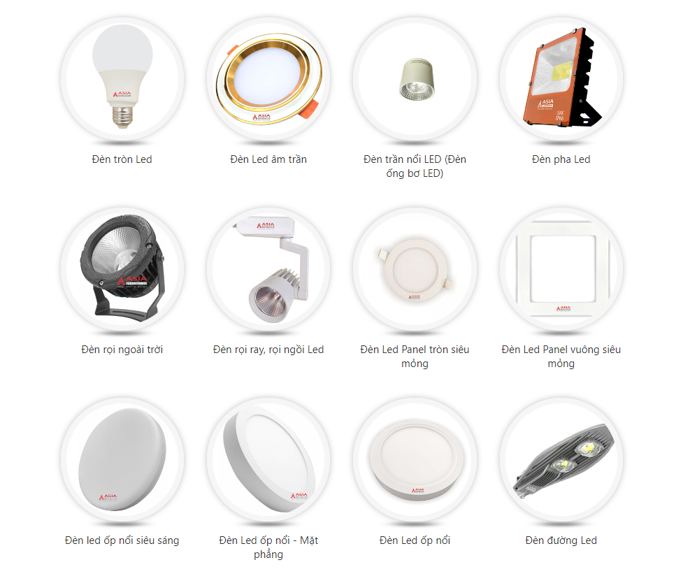 Phân phối sản phẩm Asia Lighting Daklak – Đèn Led chiếu sáng