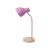 Đèn bàn E27 đế gỗ màu hồng NDKC03WP